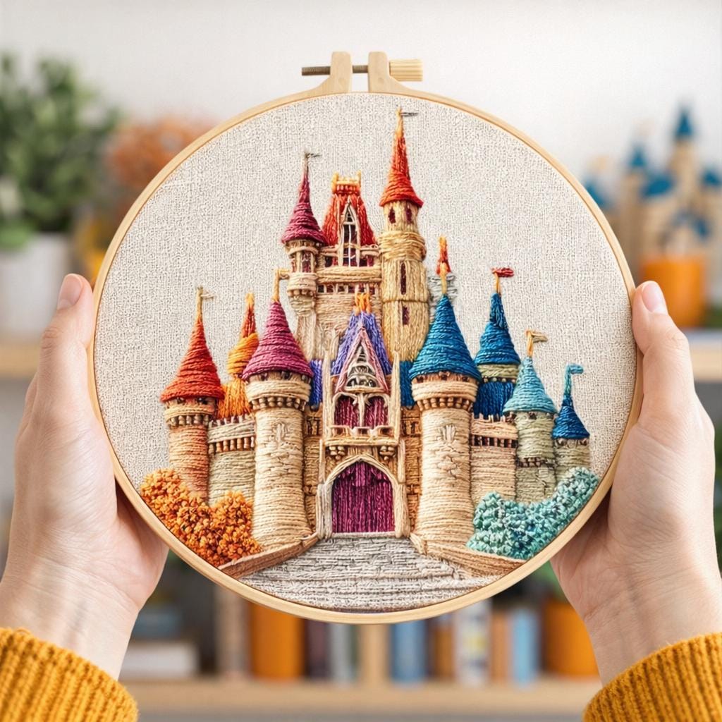 DIY Fairy Tale Castle Hand Embroidery Kit