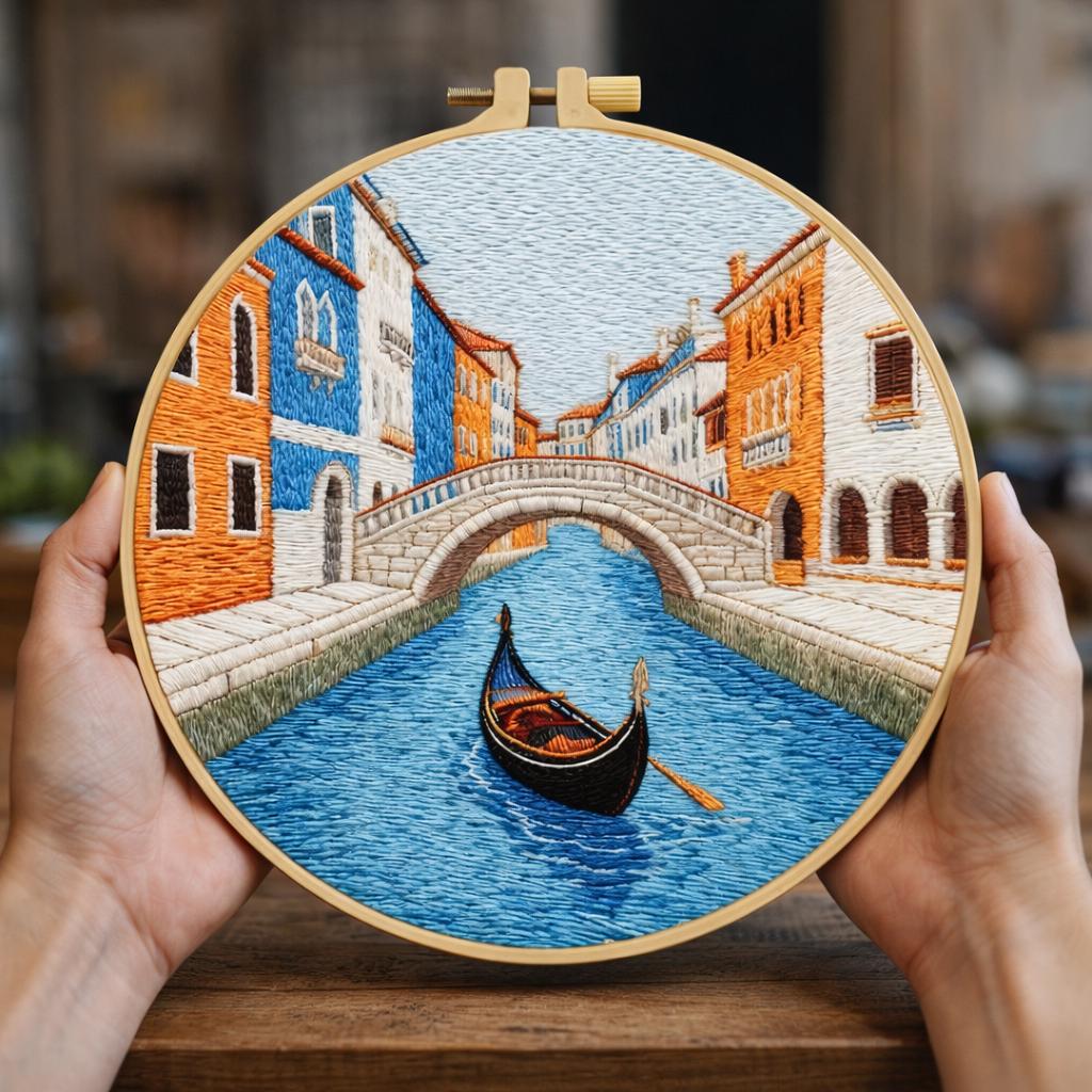 DIY Venice Canal Hand Embroidery Kit