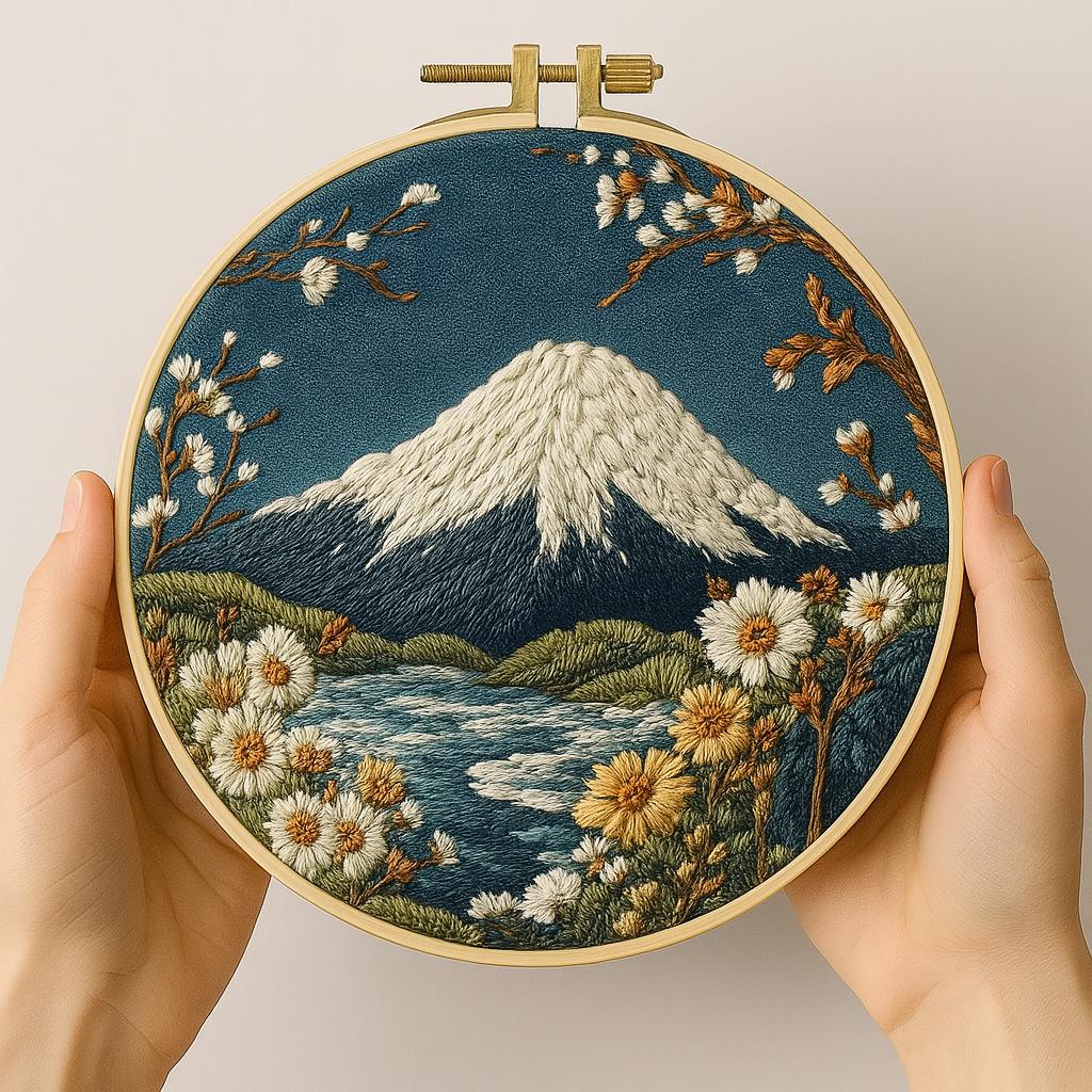 DIY Snow Mountain Hand Embroidery Kit