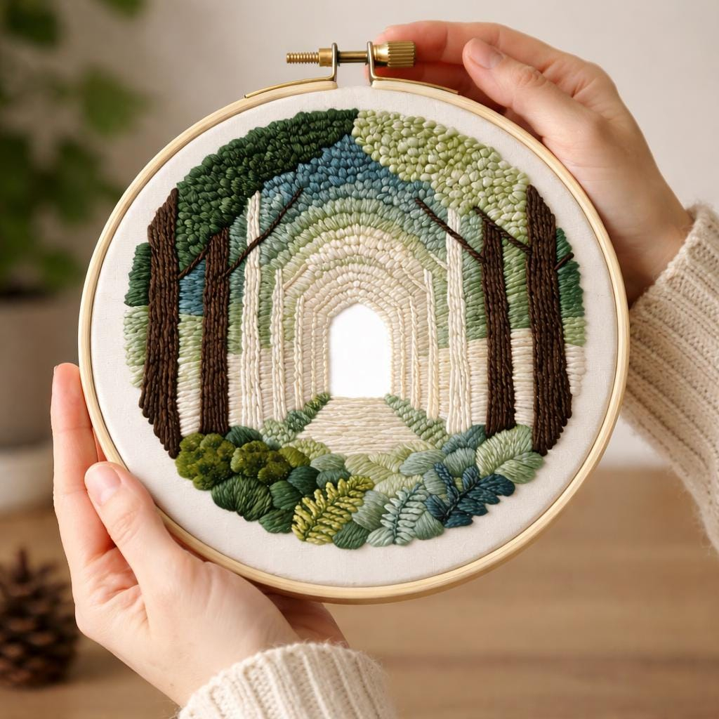 DIY Forest Path Hand Embroidery Kit